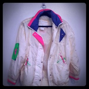Vintage neon bomber jacket izzy women size s